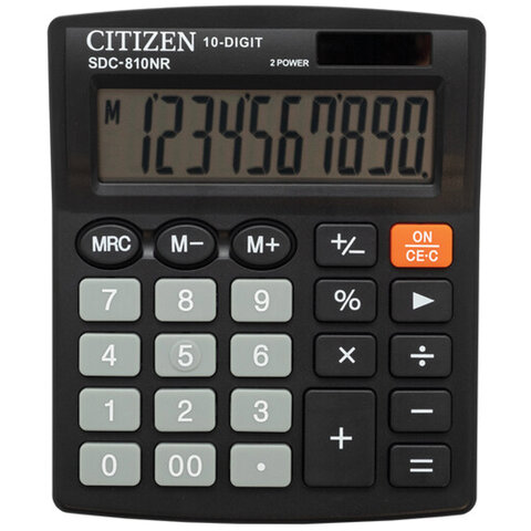 Калькулятор настольный CITIZEN 124*102*25, 10 разрядов