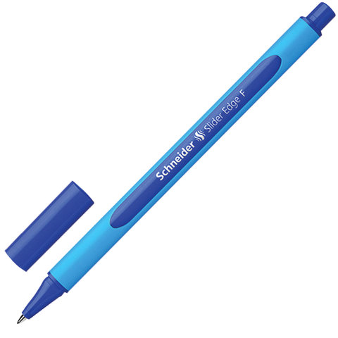 Ручка шариковая SCHNEIDER (Германия) "Slider Edge F", СИНЯЯ, трехгранная, узел 0,8 мм, линия письма 