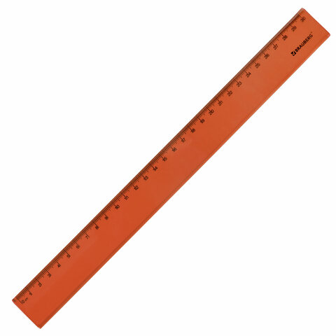 Линейка пластиковая 30 см BRAUBERG "FRUITY", тонированная, ассорти