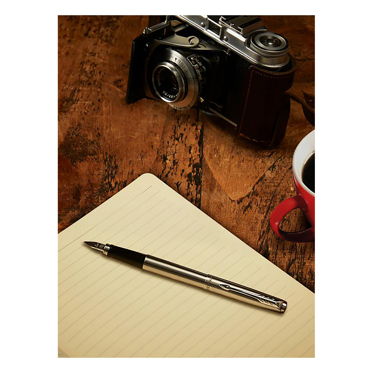 Ручка перьевая Parker "Jotter Stainless Steel CT" 1,0мм, подар. уп.
