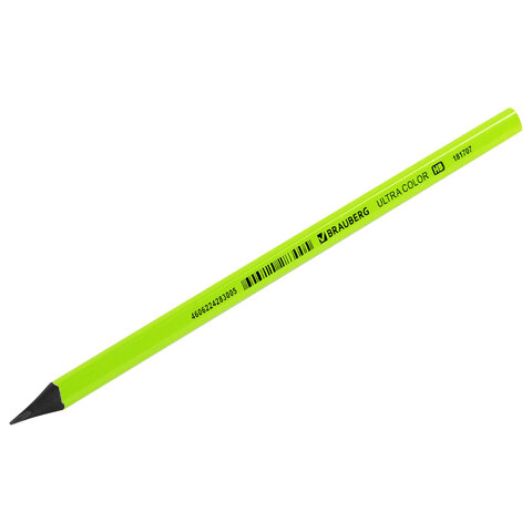 Карандаш чернографитный BRAUBERG "ULTRA COLOR", 1 шт., HB, пластиковый