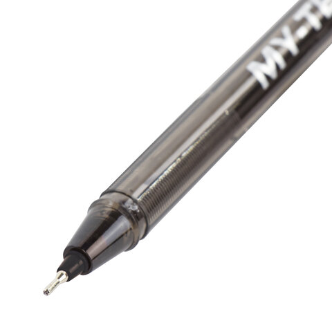 Ручка шариковая масляная PENSAN "My-Tech", ЧЕРНАЯ, игольчатый узел 0,7 мм, линия письма 0,35 мм