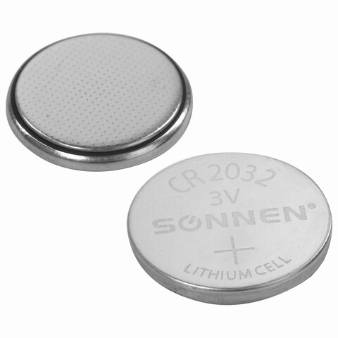 Батарейка SONNEN CR2032, литиевая