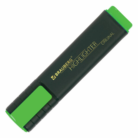 Текстовыделитель BRAUBERG "ORIGINAL", ЗЕЛЕНЫЙ, линия 1-5 мм