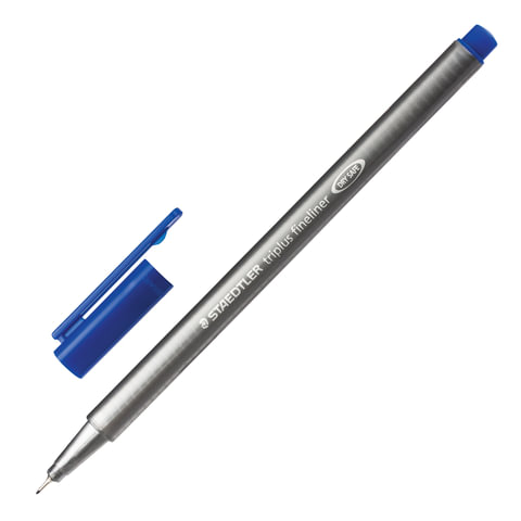 Ручка капиллярная STAEDTLER "Triplus Fineliner", трехгранная, толщина письма 0,3 мм, синяя, 334-3