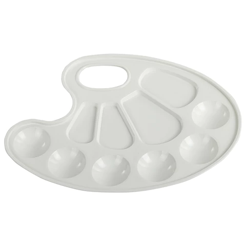 Палитра для рисования BRAUBERG KIDS, белая, овальная, 10 ячеек