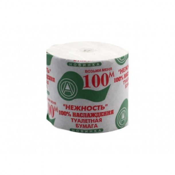 Бумага туалетная Нежность 100м без втулки (20рул/уп)