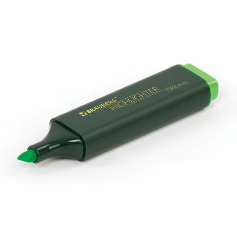 Текстовыделитель BRAUBERG "ORIGINAL", ЗЕЛЕНЫЙ, линия 1-5 мм